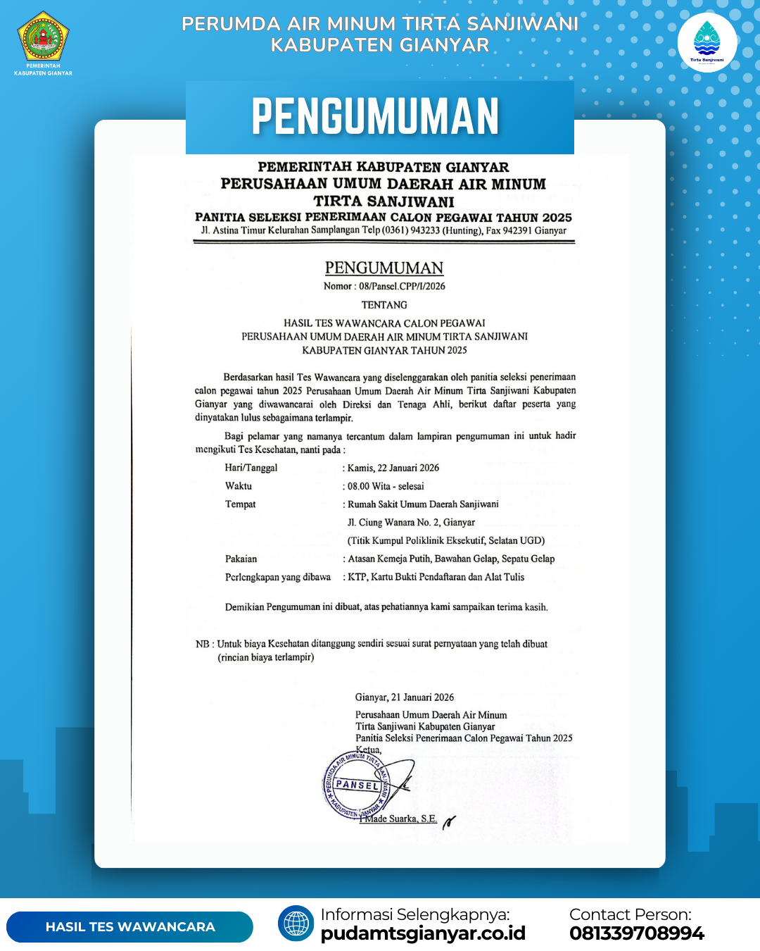 Info berita,Layanan PDAM,Kegiatan PDAM,gangguan layanan pdam,Berita PDAM,PERUMDA AMTS,PERUMDA AMTS Kabupaten Gianyar