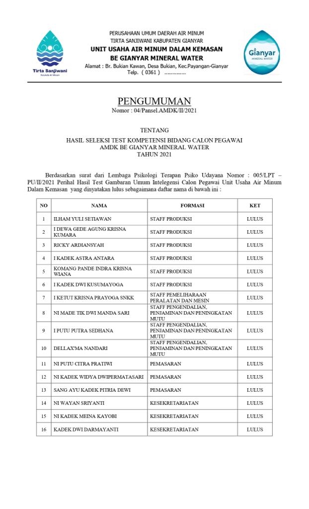 Info berita,Layanan PDAM,Kegiatan PDAM,gangguan layanan pdam,Berita PDAM,PERUMDA AMTS,PERUMDA AMTS Kabupaten Gianyar